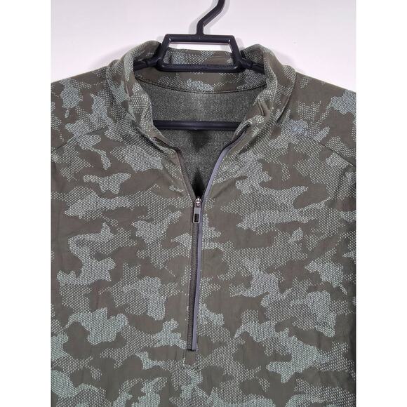 Lululemon Surge Warm Half Zip Men Long Sleeve Camo Green XL Thailand Release - Picture 2 of 12